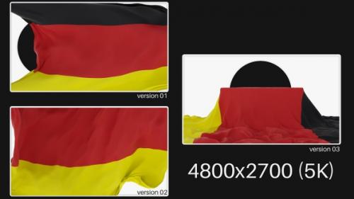 Videohive - Pack Of Germany Flag On Alpha - 48035706 - 48035706