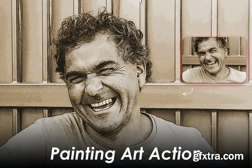 Painting Art Photoshop Action AZKN8UC