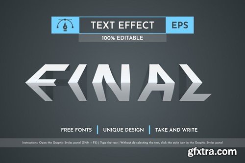 Folded Paper - Editable Text Effect, Font Style 9842HKN