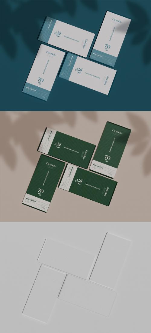 Top View of Chocolate Bar Packaging Mockup 639058358