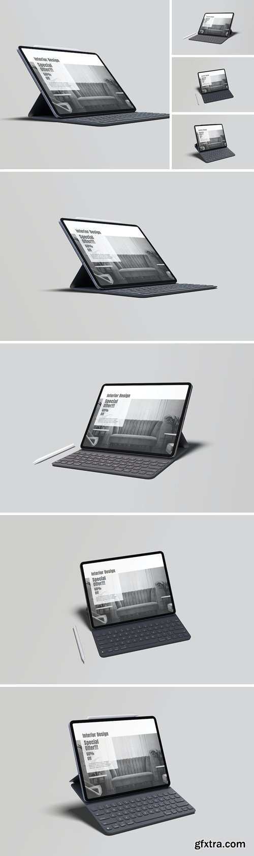 iPad with Keyboard Mockup DQNCREV