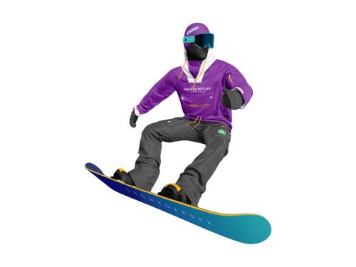 Jumping Snowboarder Mockup 638665605