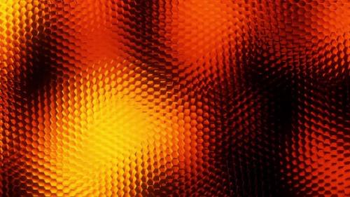 Videohive - Orange Hexagonal Refractions - 48037451 - 48037451