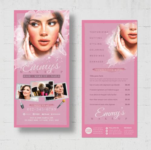 Makeup Artist Beauty Salon DL Card Flyer Poster Layout 638428924