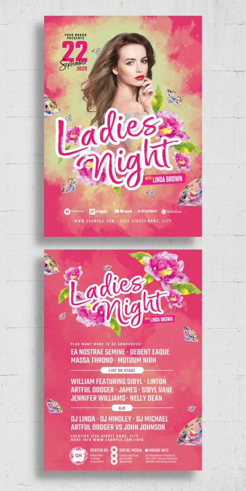 Pink Ladies Night Flyer Layout 638428923