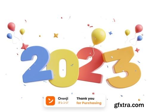 3D Happy New Year 2023 Ui8.net