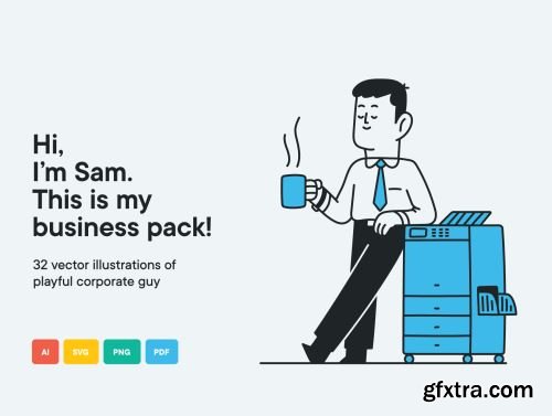 Business Sam - illustration pack Ui8.net