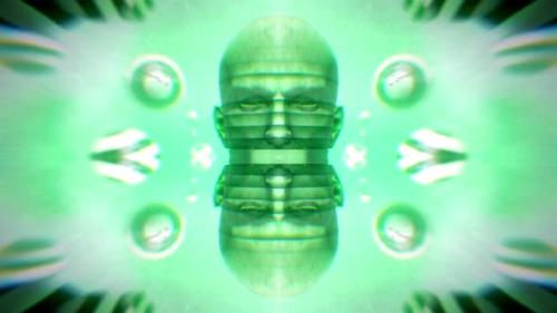 Videohive - Spinning Head Kaleidoscopic Sculpture - 48038052 - 48038052