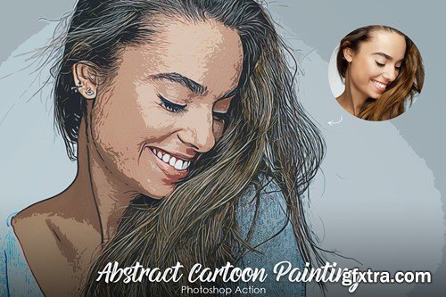 Abstract Cartoon Painting Photoshop Action 2UEX5RY