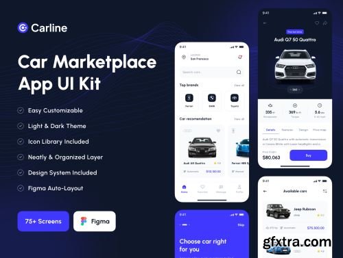 Carline - Car Marketplace App UI Kit Ui8.net