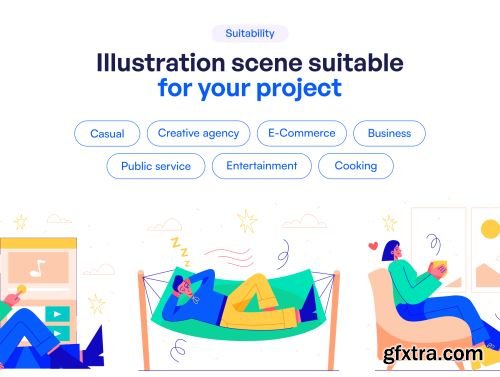 Casually - Casual & Daily Activities Illustration Set Ui8.net