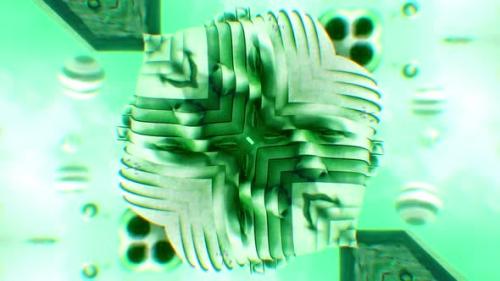 Videohive - Strange Merged Heads Kaleidoscopic Sculpture 02 - 48038056 - 48038056