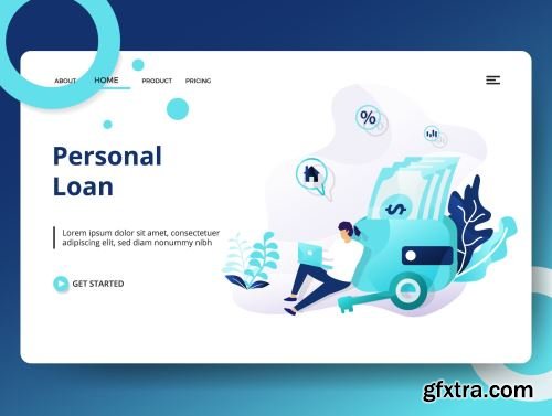 Credit And Loan Landing page template vol 1 Ui8.net