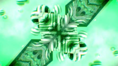 Videohive - Strange Merged Heads Kaleidoscopic Sculpture 01 - 48038057 - 48038057