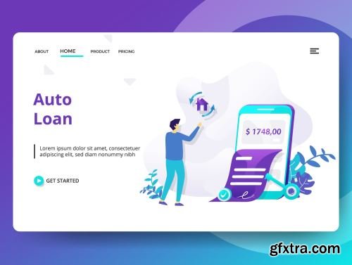 Credit And Loan Landing page template vol 2 Ui8.net