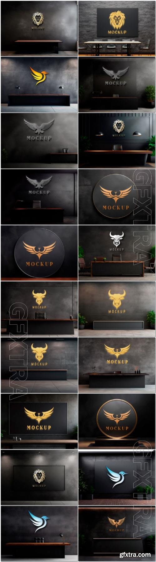 20 Logo mockup design psd vol 2