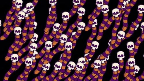 Videohive - Happy Halloween Skull Transition On Alpha Channel - 48038403 - 48038403