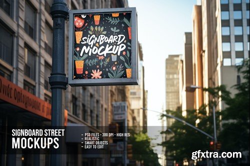 Street Signboard Mockup 83JFWAN