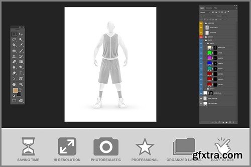 Basketball Player Mockup - Front View CQ8XXRK