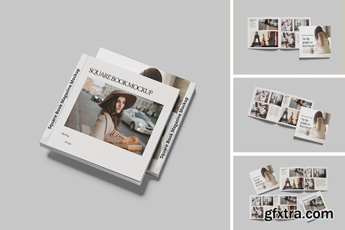 Square Book Mockup UBA477V