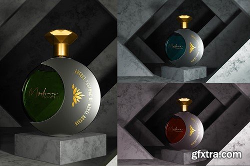 Luxury Bottle Perfume Mockup 9K7XFBL