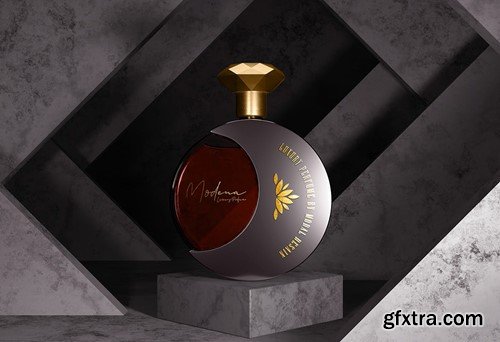 Luxury Bottle Perfume Mockup 9K7XFBL