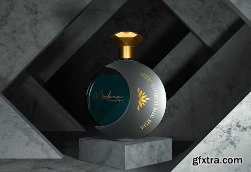 Luxury Bottle Perfume Mockup 9K7XFBL