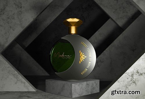 Luxury Bottle Perfume Mockup 9K7XFBL