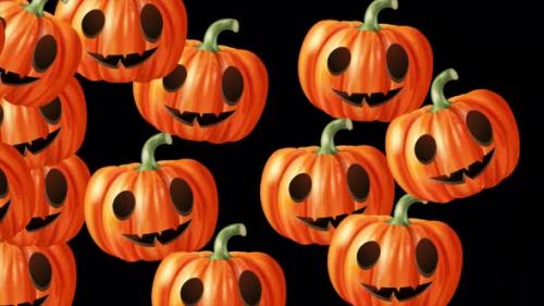 Videohive - Halloween Pumpkin Transition 4K Alpha Channel - 48038408 - 48038408