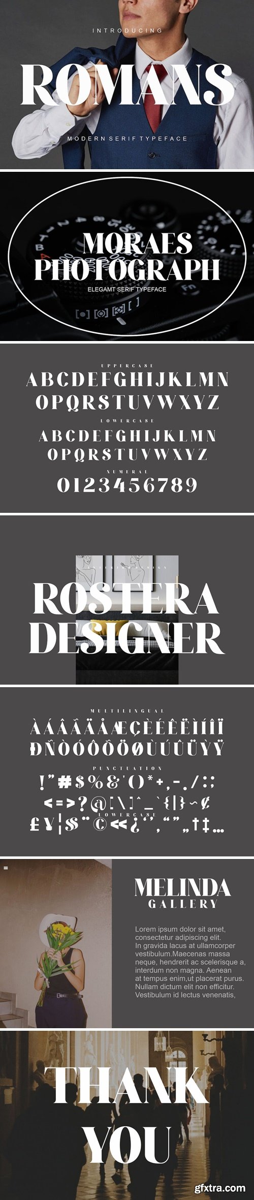 ROMANS Modern Serif Typeface Font