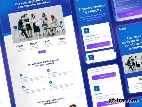 Saasly - Tech & SaaS Website and Mobile UI Kit Ui8.net