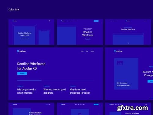 Rootline Wireframe UI Kit Ui8.net