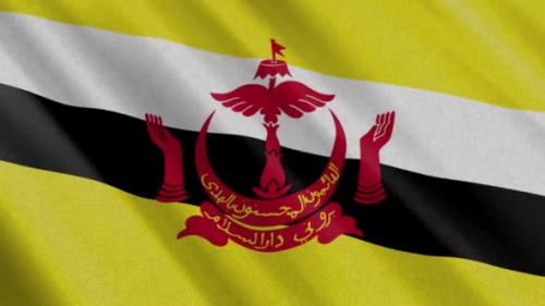 Videohive - Brunei Flag Animation - 48035087 - 48035087
