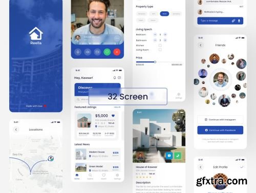 Reella - Real Estate App UI Kit Ui8.net