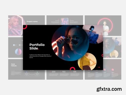 Rave Circle Powerpoint & Keynote template Ui8.net