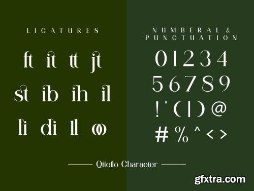 Qitello Ligature Serif Typeface Ui8.net