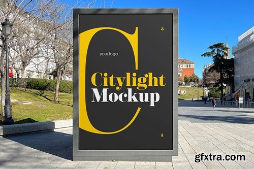 City Light Outdoor Advertisement Mockup Set PE7MMEP