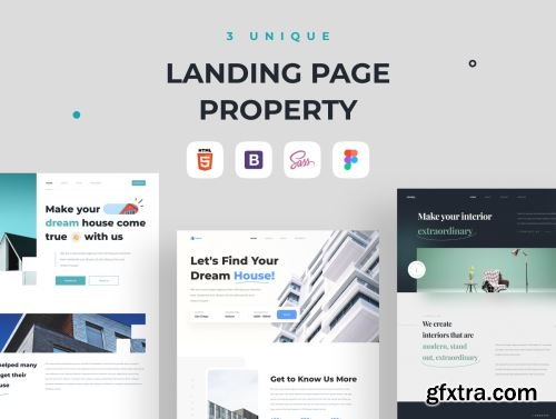 Propty - 3 Unique Landing Page Property Ui8.net