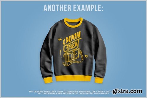 Sweatshirt Mockup - Top view MQ697S9