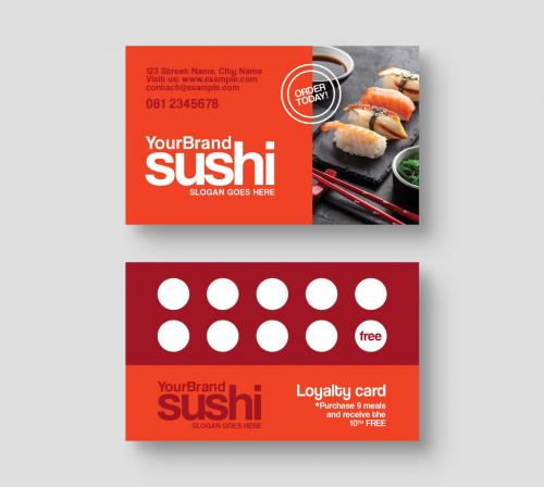 Modern Loyalty Card Layout with Photo Placeholder 638358650