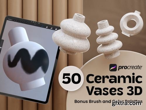 Procreate Ceramic Vases 3D Ui8.net