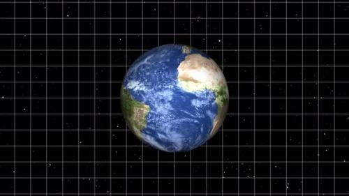 Videohive - Realistic earth planet always rotating on globe space seen from 3D object alpha - 48044542 - 48044542