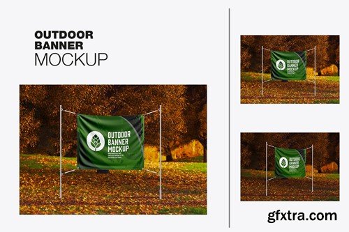 Outdoor Banner Scene Mockup PHX5XY8