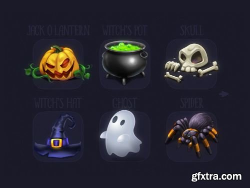 QLIWON – Halloween Icon Set Ui8.net