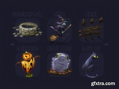 QLIWON – Halloween Icon Set Ui8.net