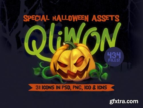 QLIWON – Halloween Icon Set Ui8.net