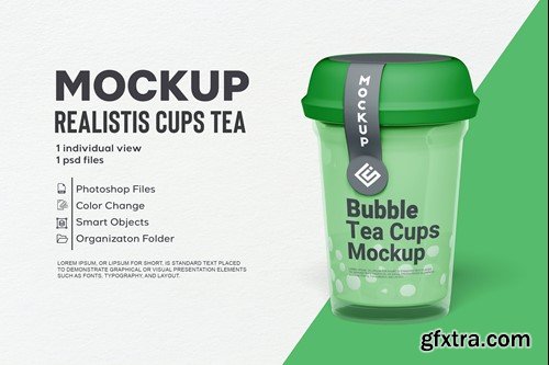 Bubble Tea Cup Mockup UTBU24K