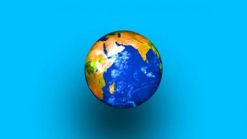 Videohive - Realistic earth planet always rotating on globe space seen from 3D object alpha - 48044548 - 48044548