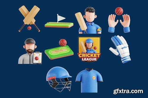 Cricket Vol 1 - 3D Icon Set KWLJBZV