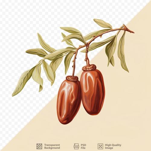 Premium PSD | Jujube or chinese date on transparent background Premium PSD